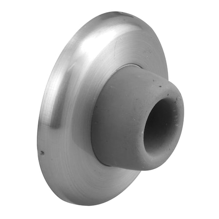 Prime-Line Door Stop, 1 in. Diameter, Cast Brass Construction, Stainless Steel Finish (Single Pack) 658-1043